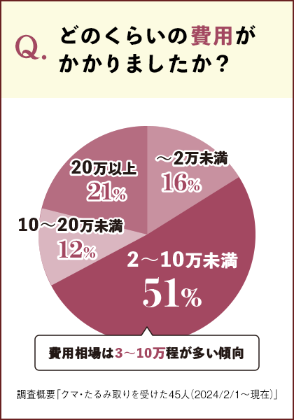どのくらいの費用がかかりましたか？